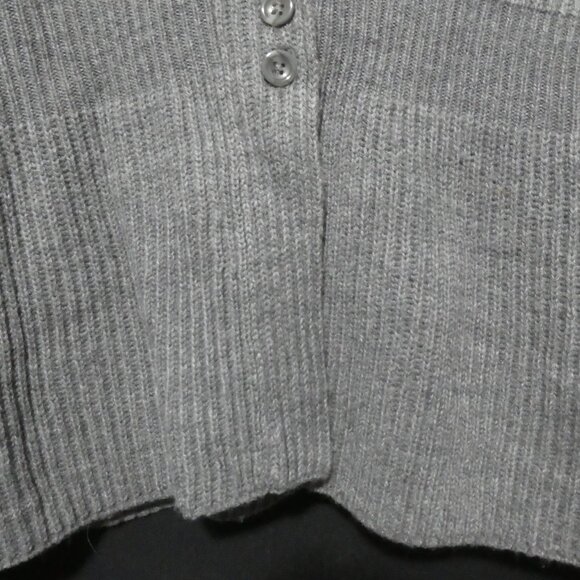 CROFT & BARROW | large | Grey Ribbed Button-Up Cardigan - Picture 7 of 16